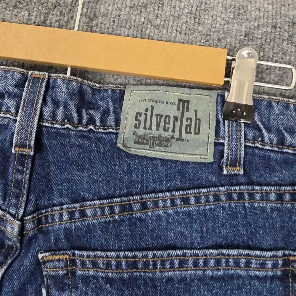 Vintage Levis Jeans Mens 32x34 SilverTab Loose Wide Leg Baggy Made USA 90s Y2K